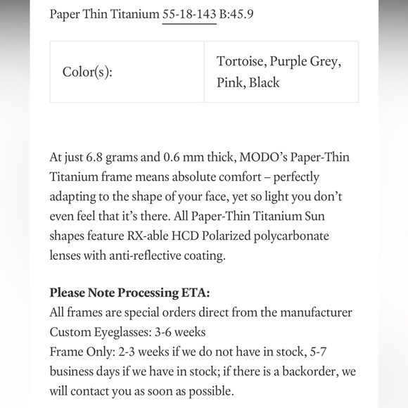 MODO SUNGLASSES Model 665 Tortoise Frame Titanium Lightweight Frames NWT - Picture 11 of 11